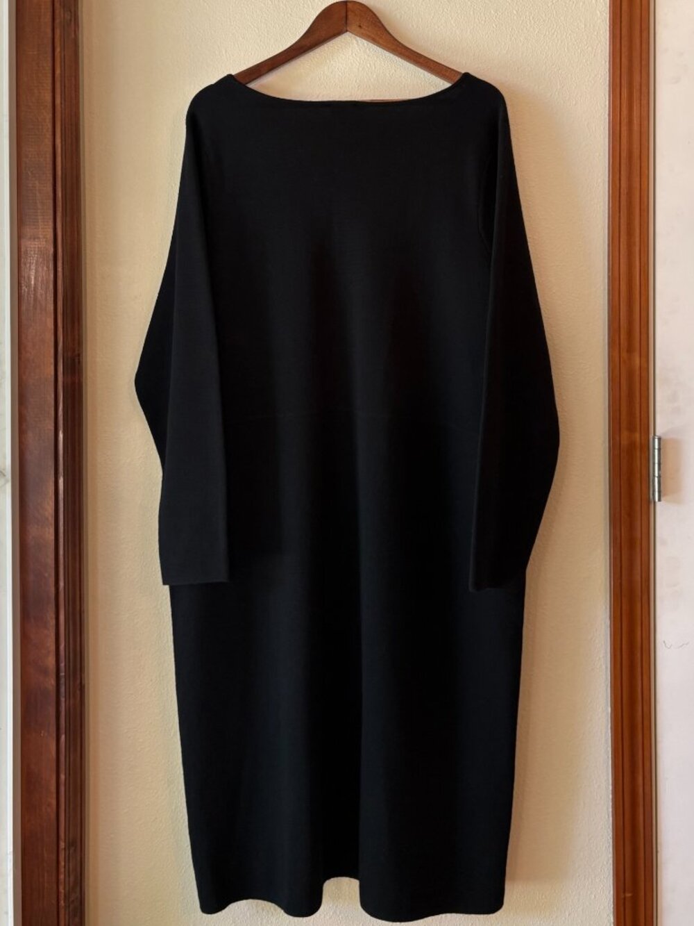 NWT Talbots Pure Merino Wool V Neck Sweater Dress Long Sleeves Black Size 3X - Picture 6 of 11